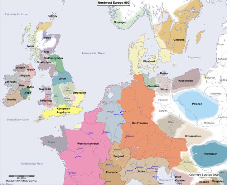 Europa nordwestlicher Teil 900