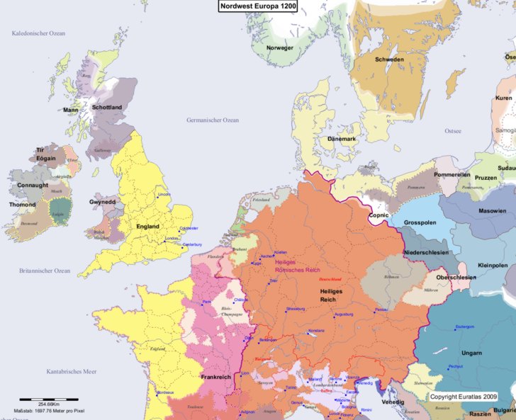 Europa nordwestlicher Teil 1200