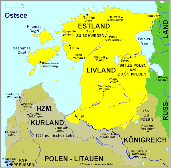 Historische Karte Baltikum Ende Des 17 Jahrhunderts